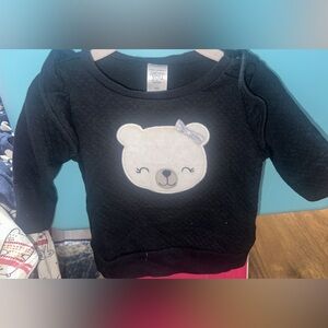 Carter's Black Sweatshirt with Bear Design